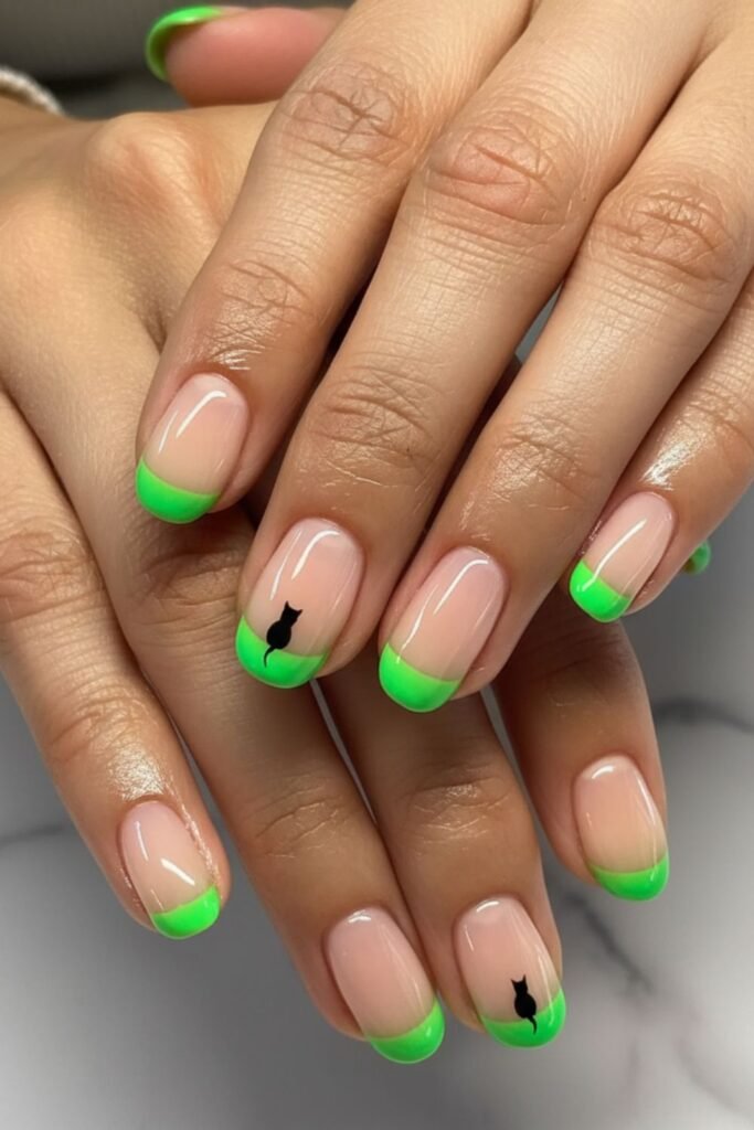Simple Green French Tip