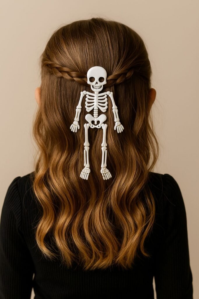 Skeleton Clip Pony with Braided Wrap