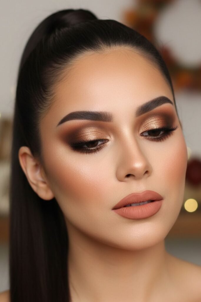 Smokey Bronze and Nude Lips