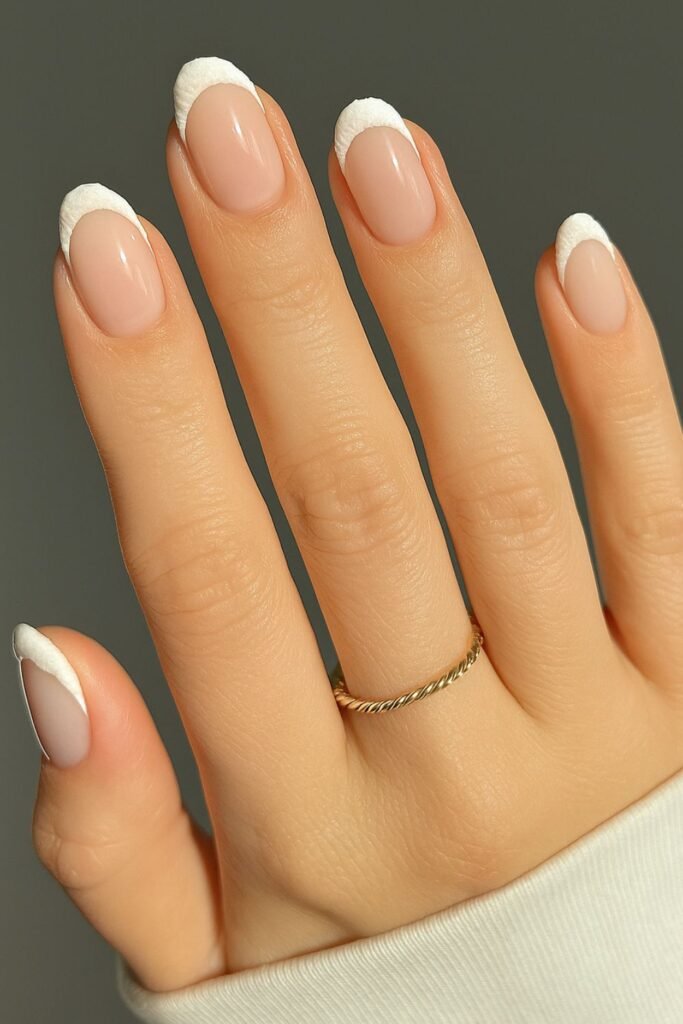 Snow-Topped French Tips