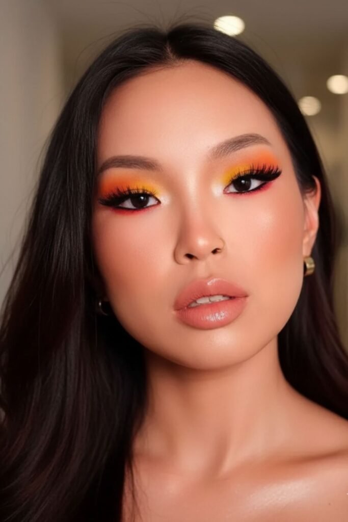 Soft Matte Brown with Orange Pop