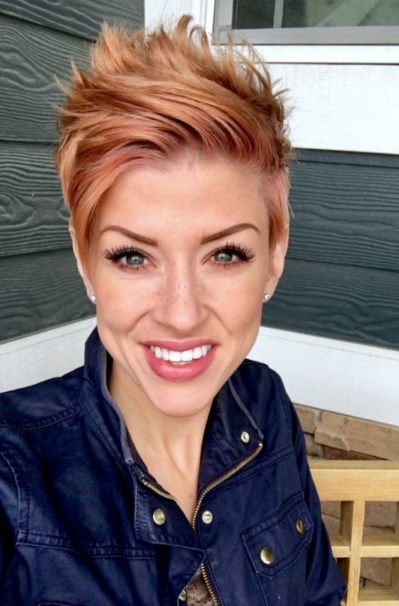 Strawberry Copper Pixie Cut