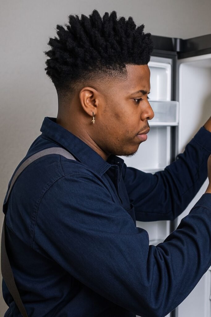 Temple Fade Afro Curls