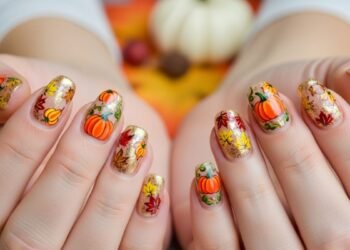 Thanksgiving Pumpkin Nails