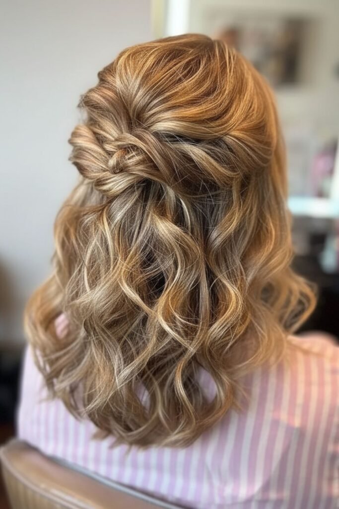 Twisted Half Up Half Down Style