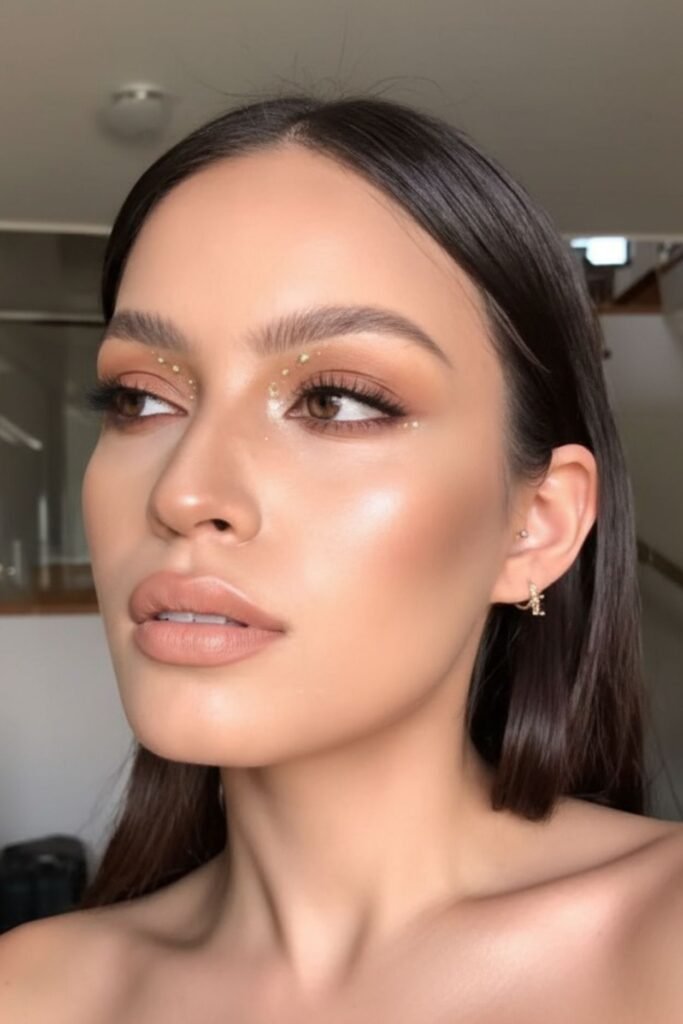 Warm Caramel Shimmer Glam