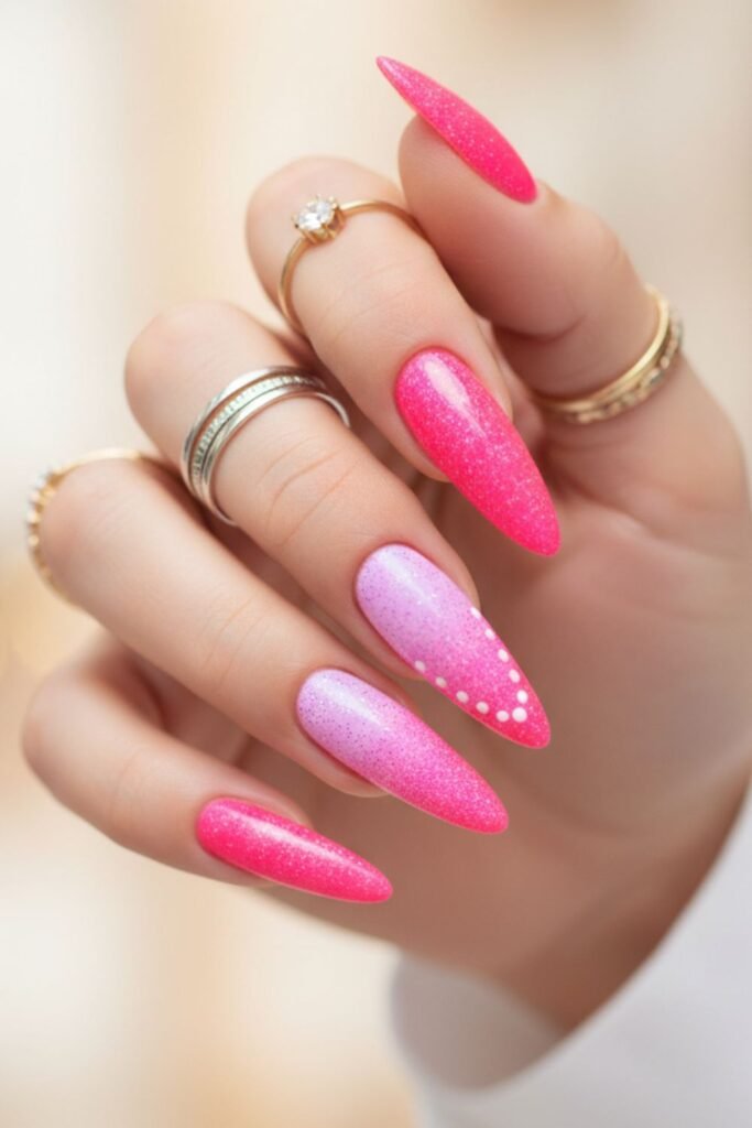 Barbiecore Neon Pink Nails