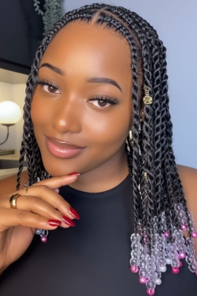 Cassie Braids with Beaded Accents
