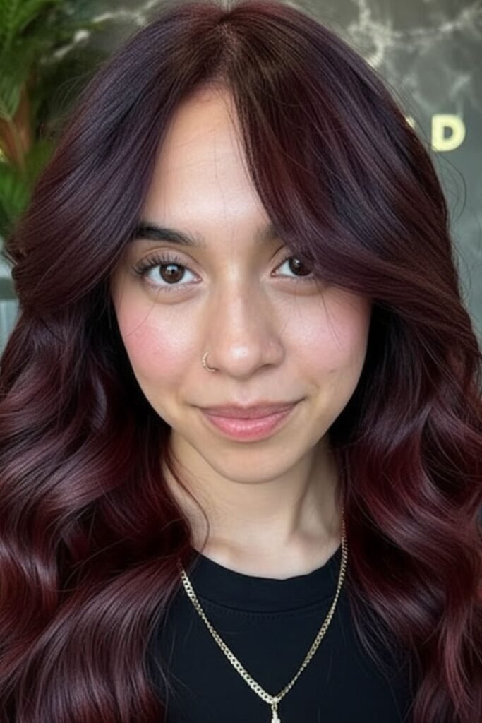 Cherry Burgundy Hair Color