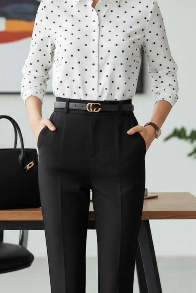 Chic Polka Dot Shirt