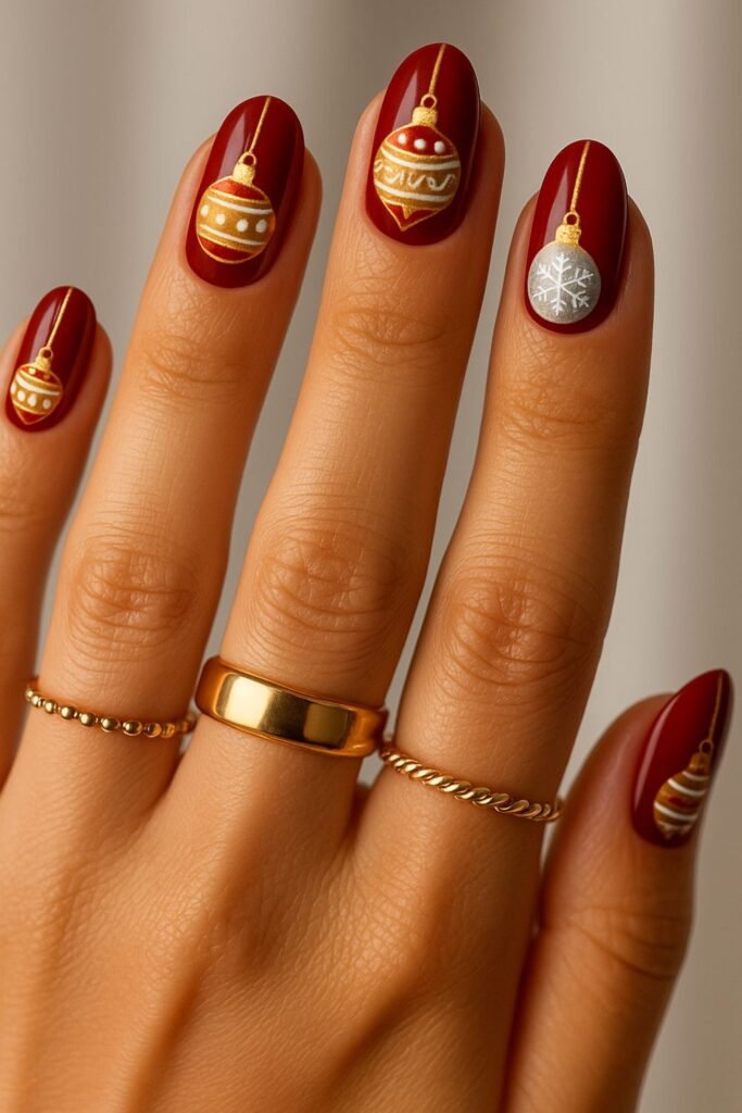 Christmas Ornaments Nails
