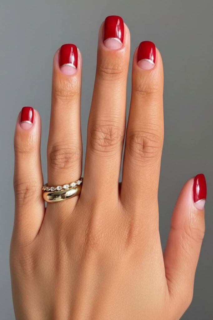 Cranberry Cutout Nails