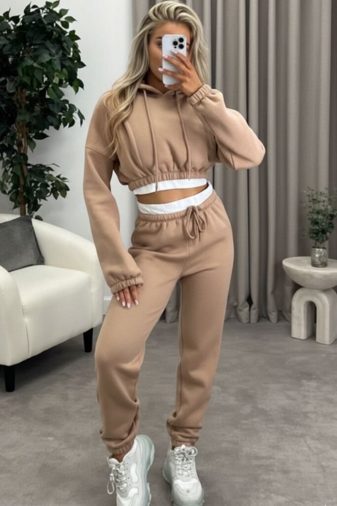 Cropped Hoodie with Joggers