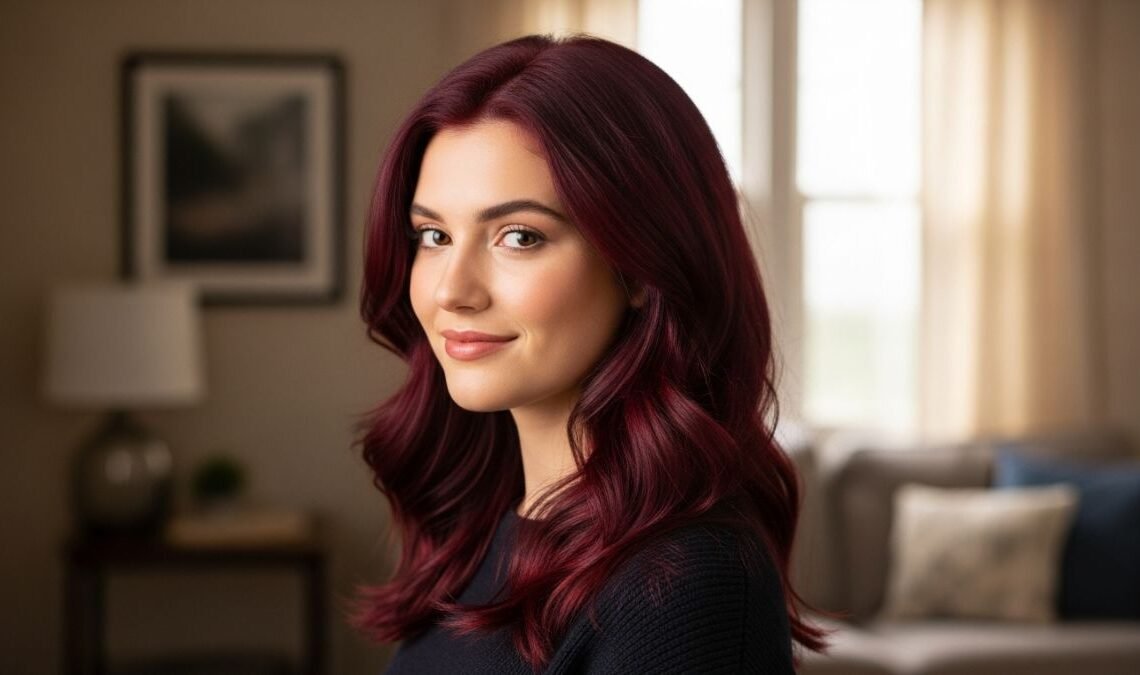 Dark Cherry Red Hair Color Ideas