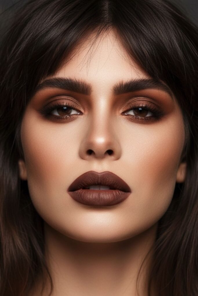 Espresso Brown Grunge Makeup Look