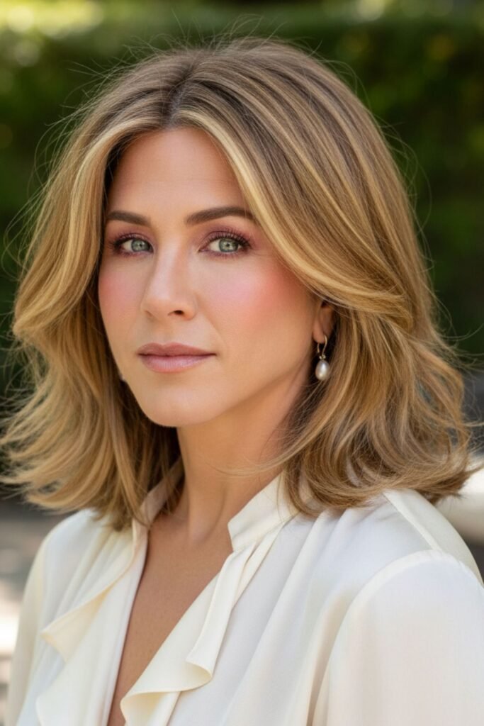 Feathered Lob for Thin Hair