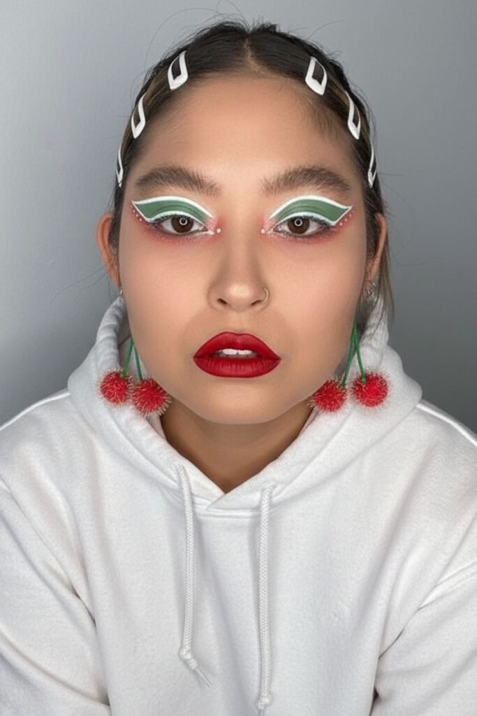 Frosty Cherry Makeup