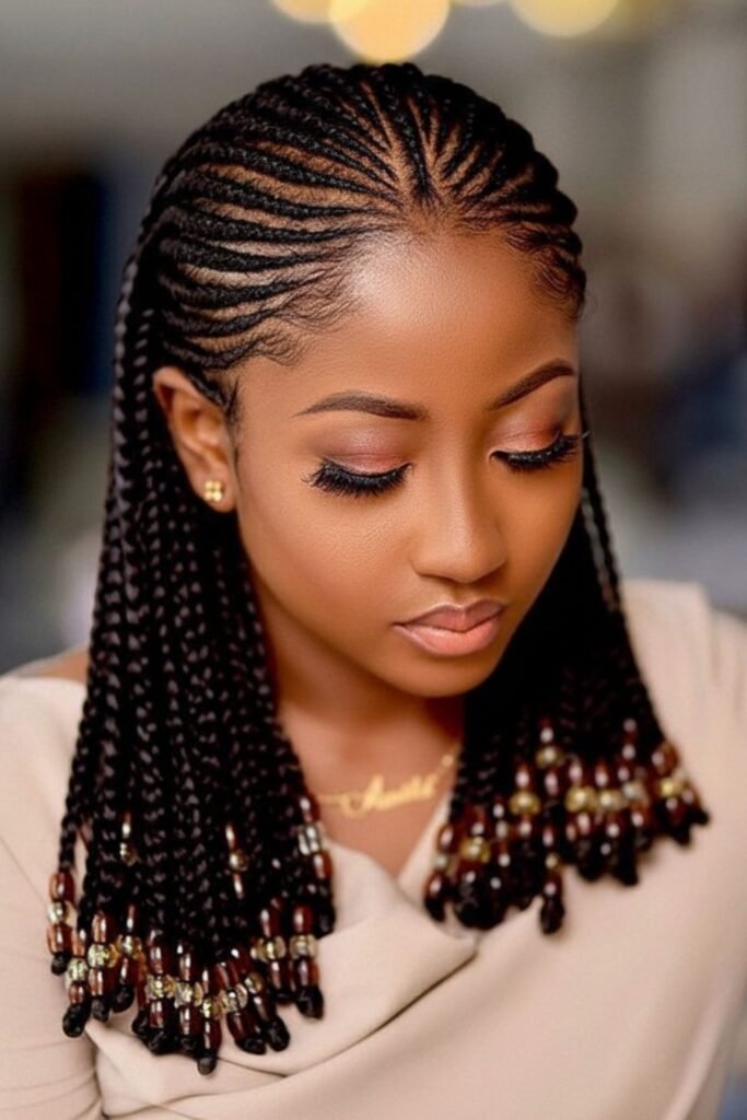 Fulani Braids with Beads