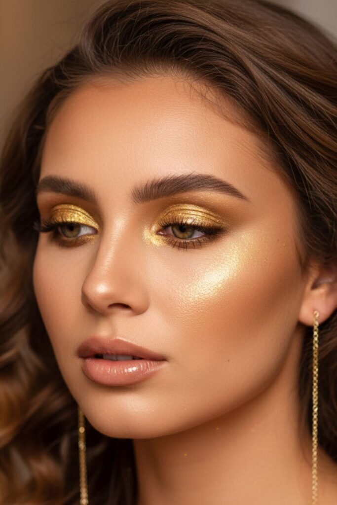 Gilded Gold Makeup Look