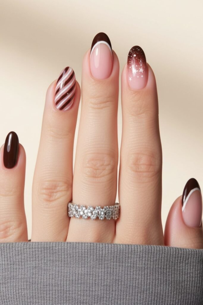 Glitter Ombre Candy Stripes