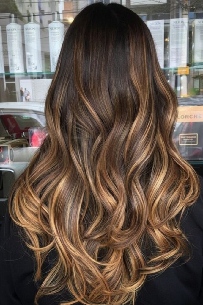 Golden Honey Brown Waves