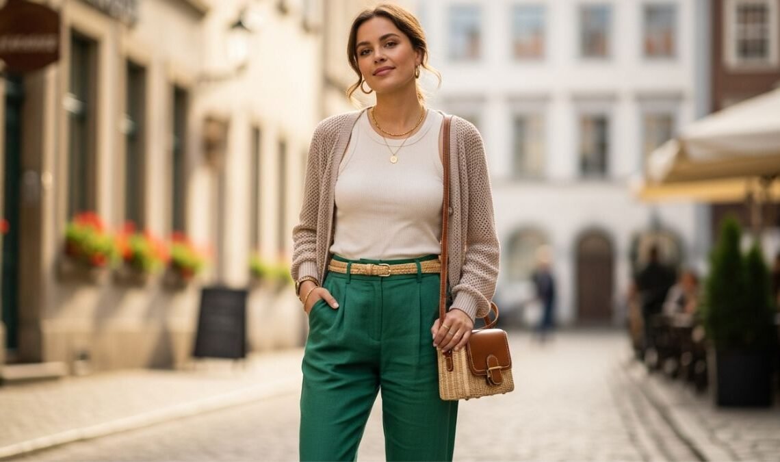 Green Linen Pants Outfit Ideas