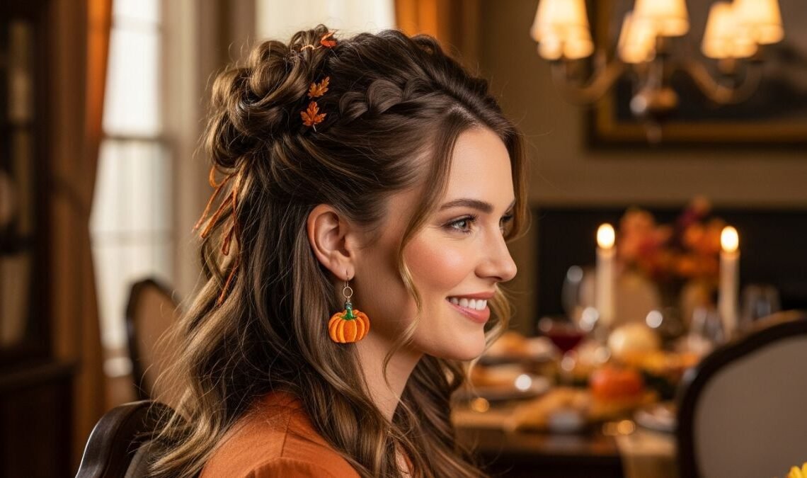 Half Up Half Down Thanksgiving Hairstyles
