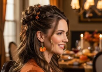 Half Up Half Down Thanksgiving Hairstyles