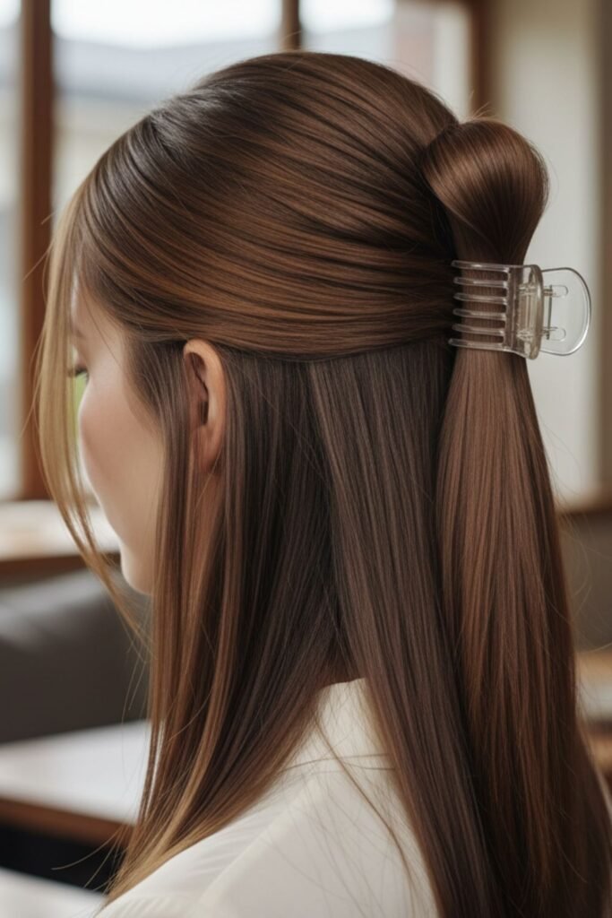 Half Up With Hidden Claw Clip