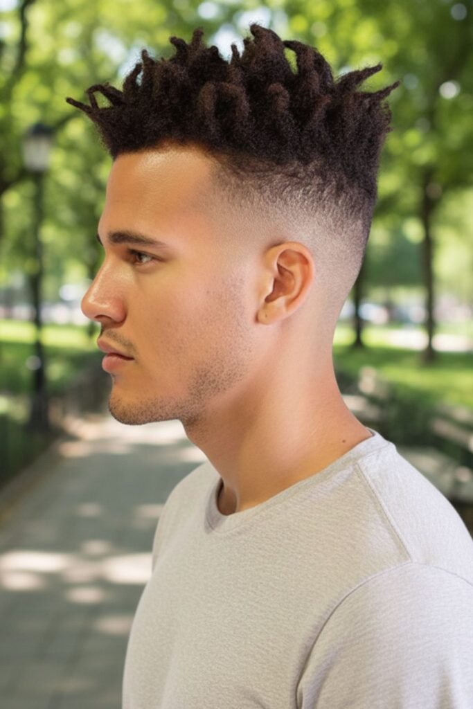 Instant Locs with Mid Fade