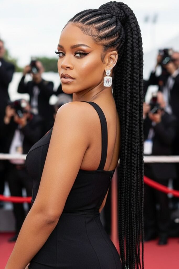 Jumbo Stitch Braids Ponytail