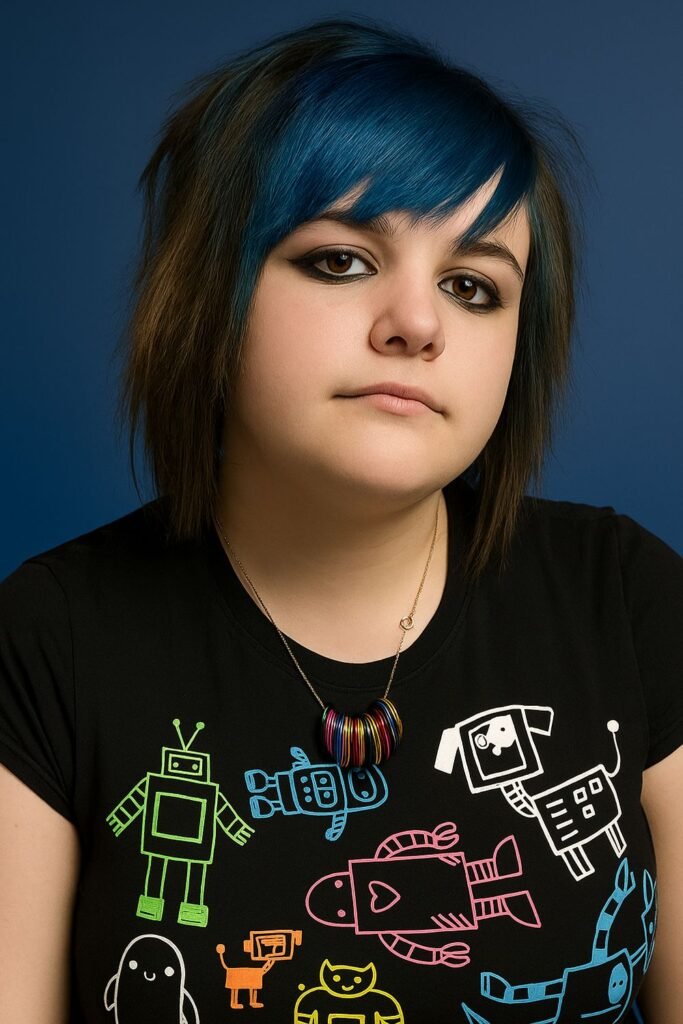 Layered Emo Cut With Side Swept Bangs