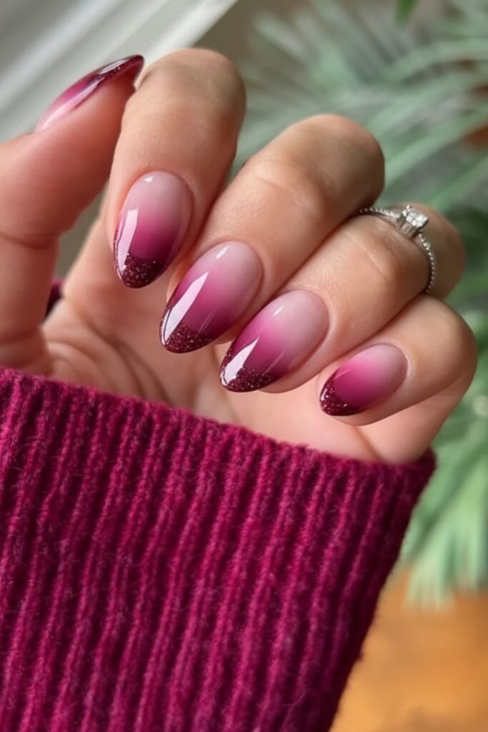 Ombre Glitter Tips