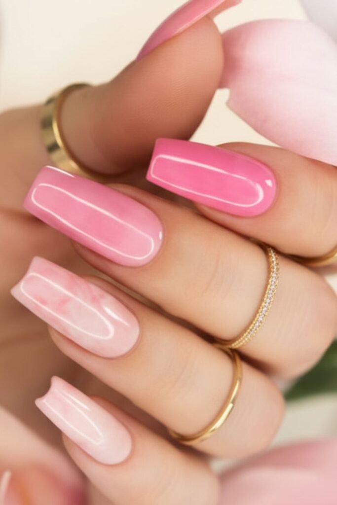 Pastel Pink Barbiecore Nails