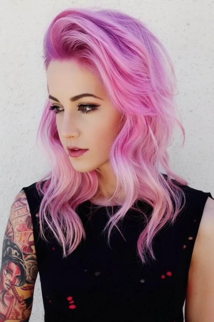 Pretty Light Pink Waves