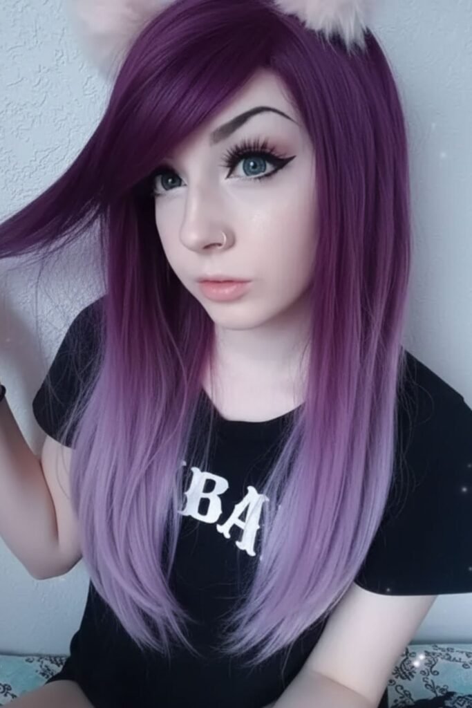 Reverse Lavender Ombre