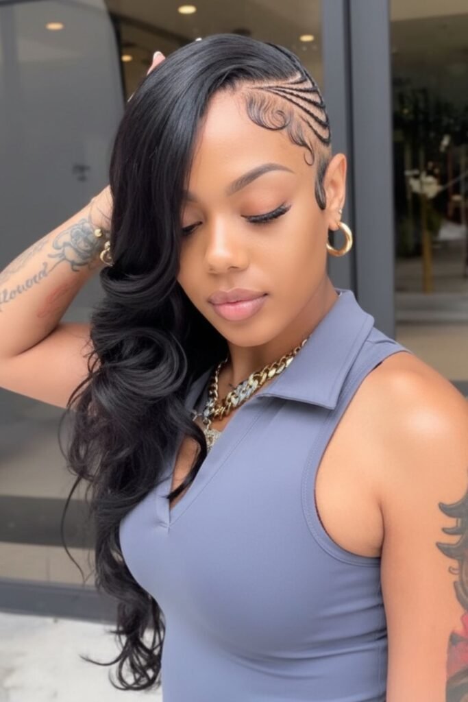 Side-Parted Cassie Braids