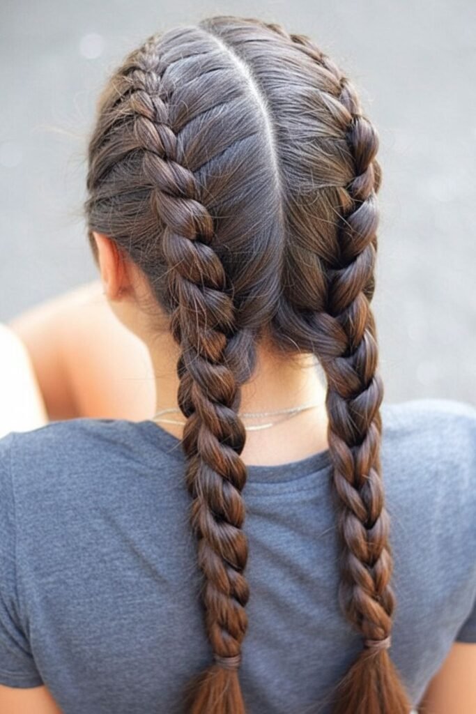 Sleek Cassie Pigtail Braids