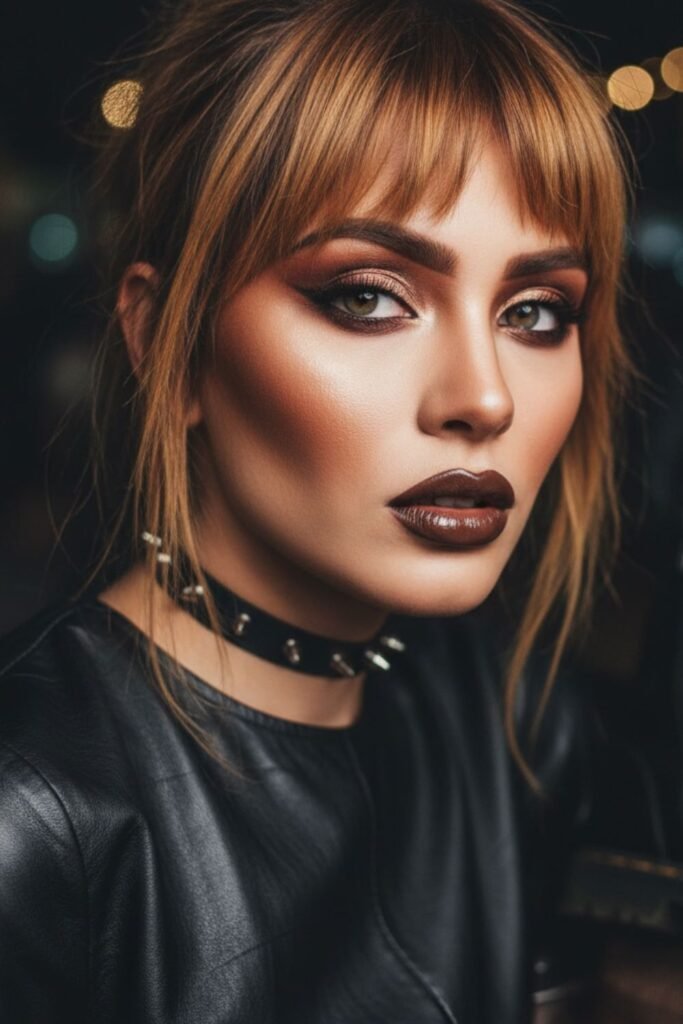 Smoky Cocoa Brown Grunge Makeup Look