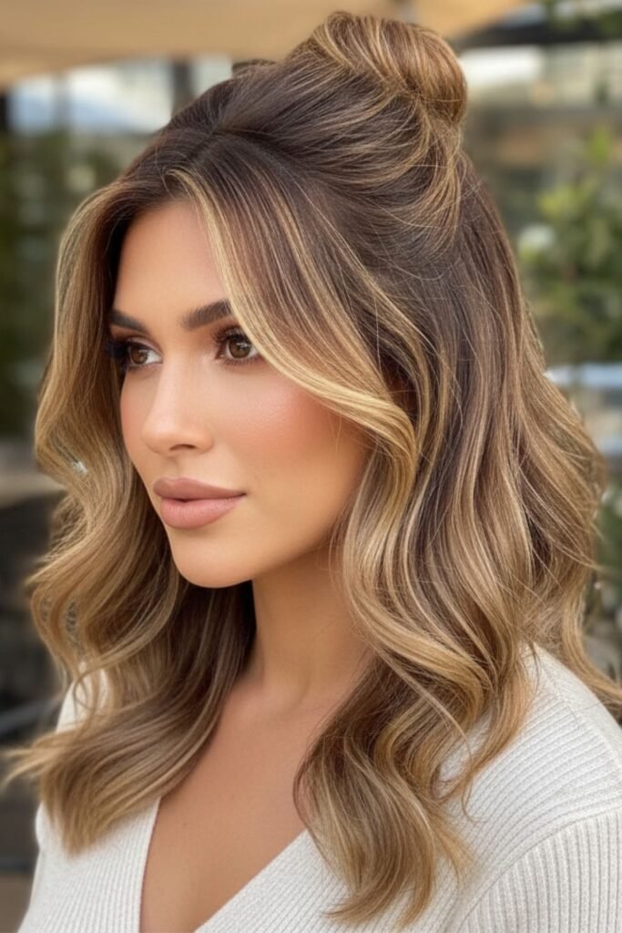Sun-Kissed Golden Brown Hair Color