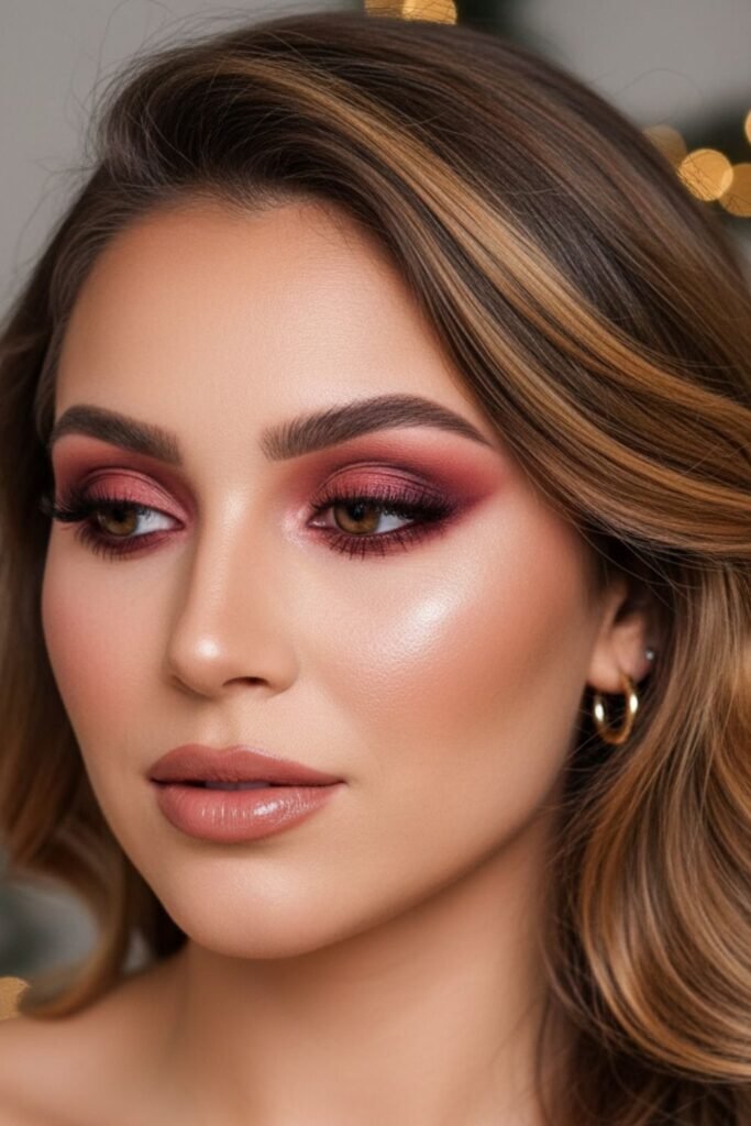 Warm Cranberry Smoky Eye