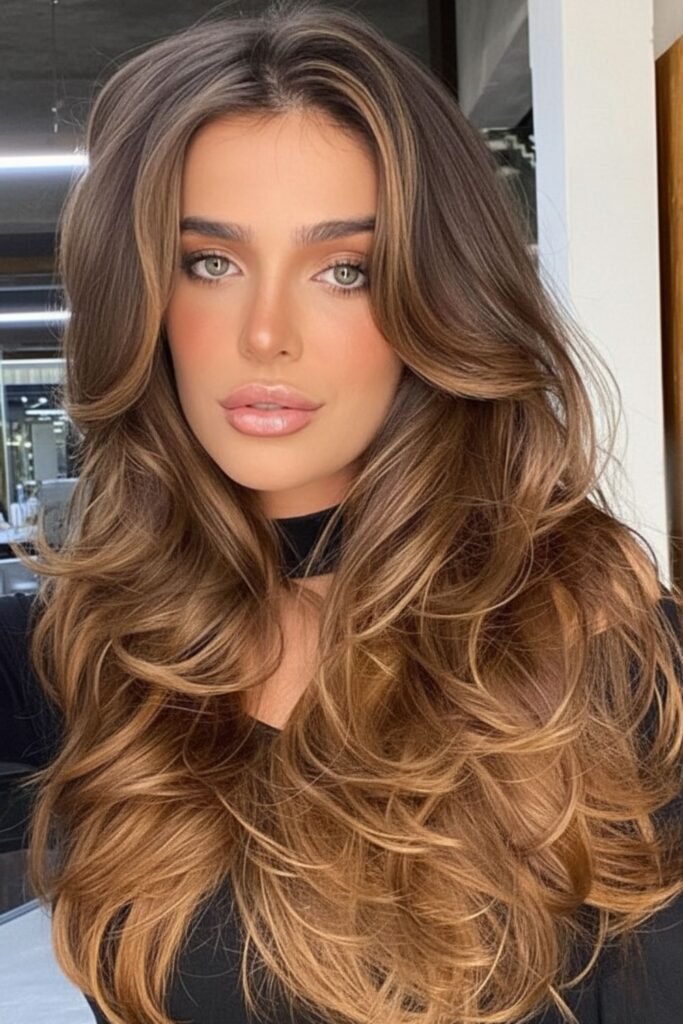 Warm Mocha Brown Layers