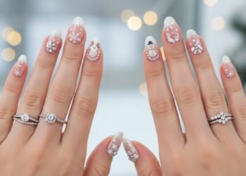 White Christmas Nail