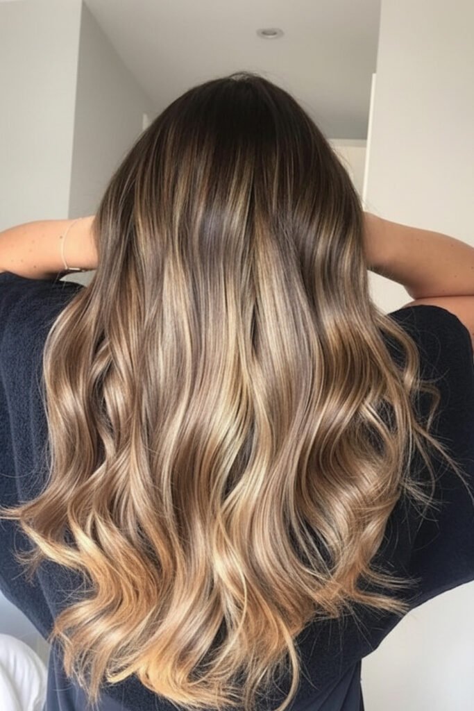 Beige Brown Hair with Bronde Balayage