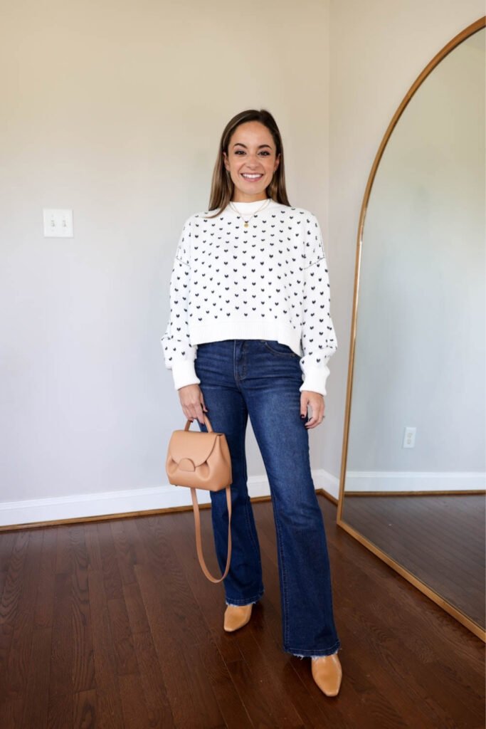 Bootcut Jeans with a Cozy Sweater