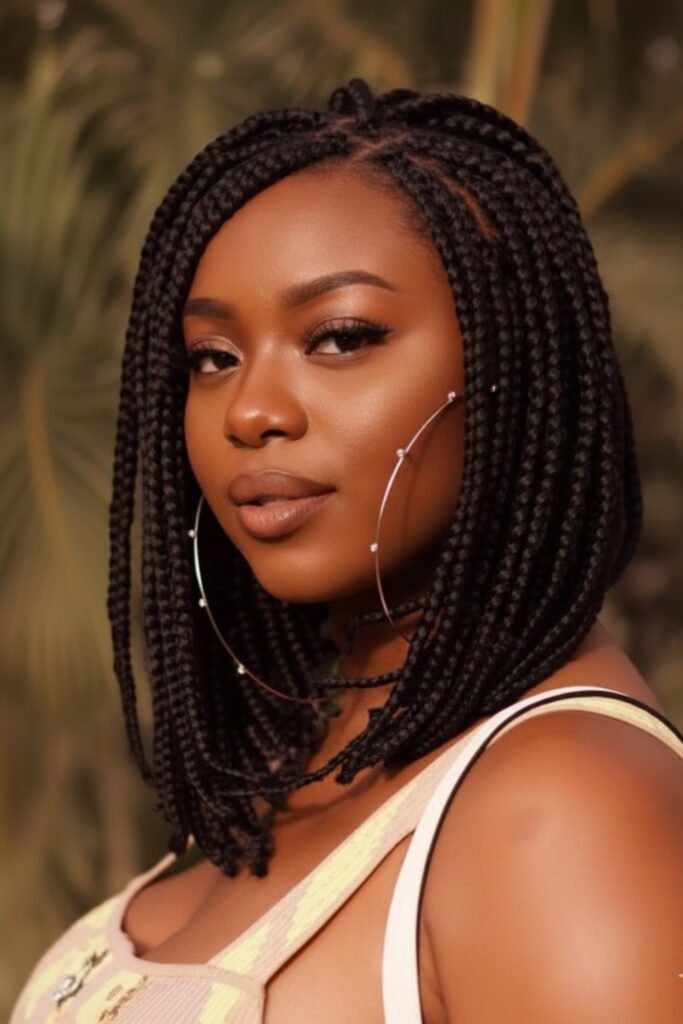 Braided Bob With Shine