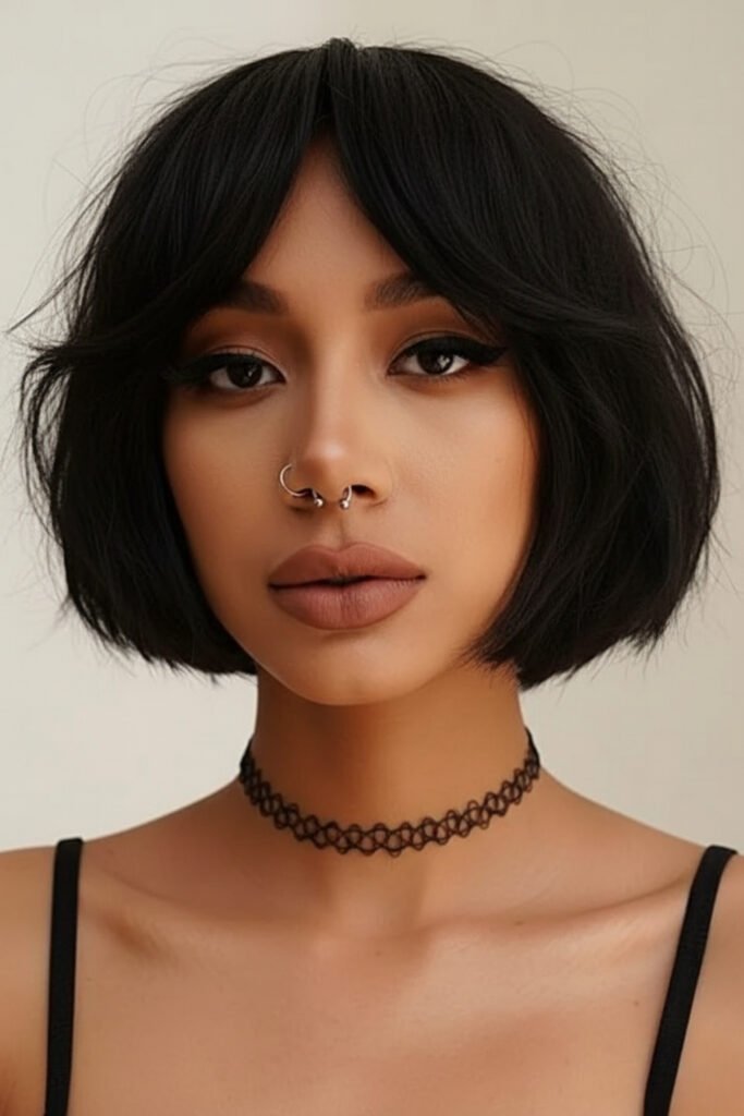 Chin-Length Bottleneck Bob With Soft Movement