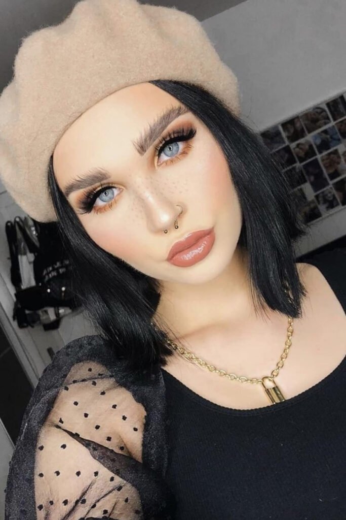 Classic Straight Bob with Beret