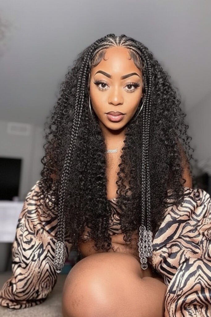 Cornrow Braids To Loose Hair