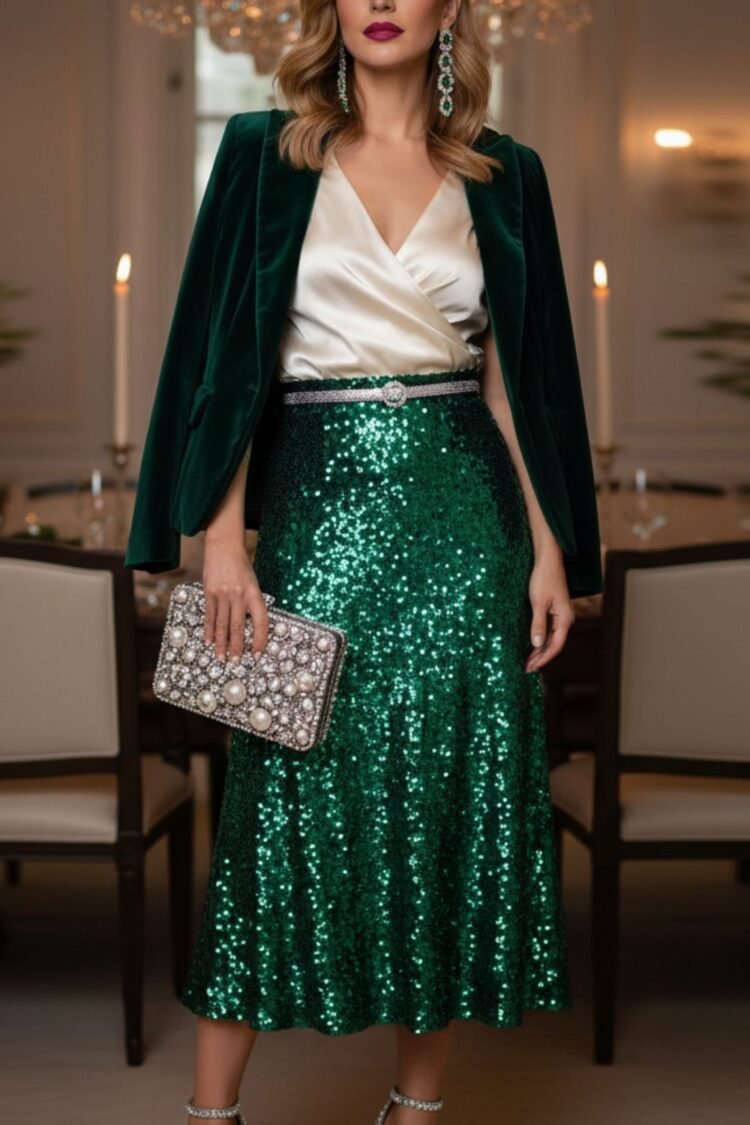 17 Green Sequin Skirt Outfit Ideas To Create Playful Glamour — free download